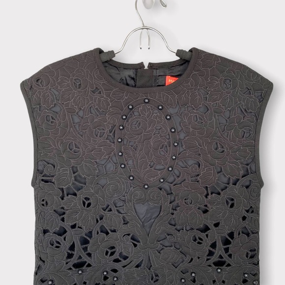 Manoush Jardin De Roses Beaded Top Black Size 6 - Picture 3 of 12